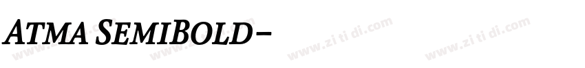 Atma SemiBold字体转换 Atma SemiBold字体转换